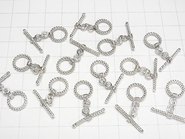 Karen Silver Twist Toggle 10mm Silver 1 pair