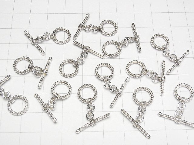 Karen Silver Twist Toggle 10mm Silver 1pair