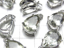 [Video] High Quality Green Amethyst AAA Pear shape Faceted Pendant 14x10mm Silver925