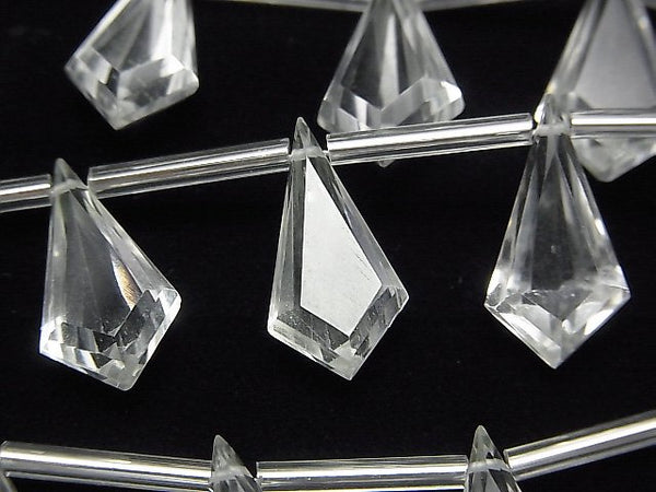 Crystal Quartz, Diamond Gemstone Beads