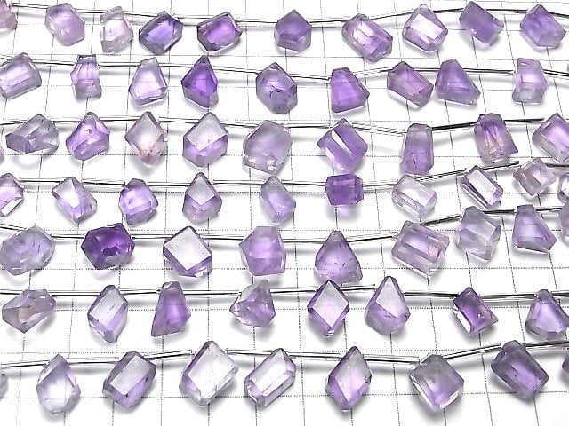 [Video] High Quality Amethyst AA++ Fancy Faceted Nugget 1strand (11pcs)