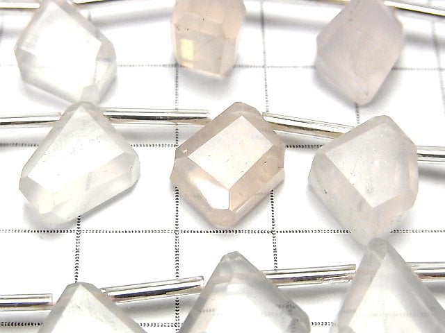 [Video] High Quality Rose Quartz AA++ Fancy Faceted Nugget 1strand (11pcs)