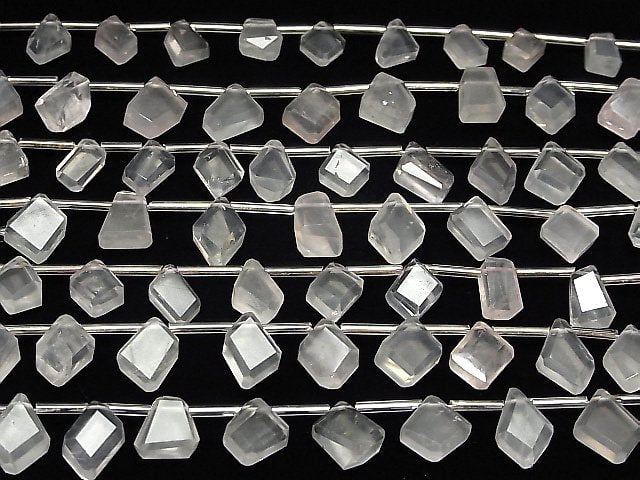 [Video] High Quality Rose Quartz AA++ Fancy Faceted Nugget 1strand (11pcs)