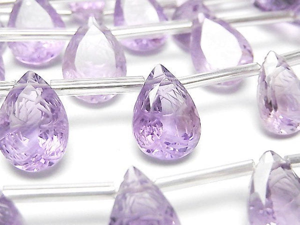 Amethyst, Carving, Pear Shape Gemstone Beads