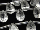 Carving, Crystal Quartz, Pear Shape Gemstone Beads