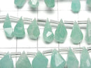 [Video] Amazonite AA+ Rough Drop Faceted Briolette [S size] half or 1 strand (16pcs)