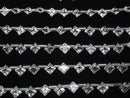 [Video] High Quality White Topaz AAA Diamond Princess Cut 7x7mm 1strand (18pcs)