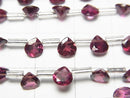 [Video]High Quality Rhodolite Garnet AAA Chestnut Faceted 5x5mm half or 1strand (18pcs )