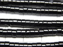 [Video] Onyx Rondelle (Heishi) 4x4x2mm 1strand beads (aprx.15inch / 37cm)