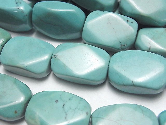 Magnesite Turquoise, Rectangle Gemstone Beads