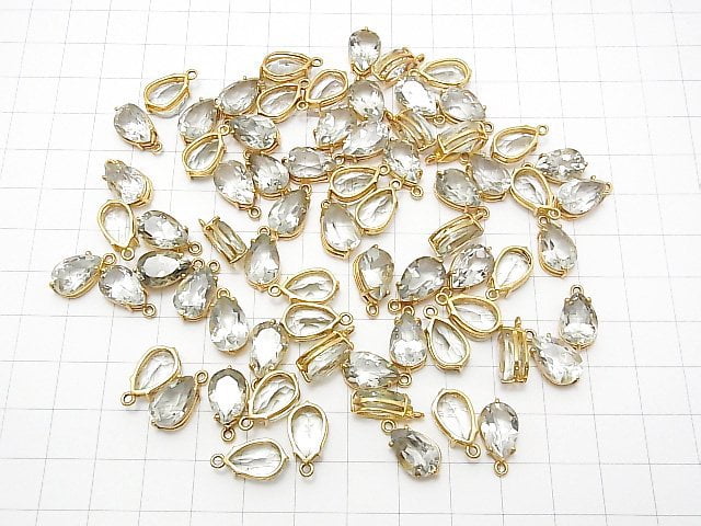 [Video] High Quality Green Amethyst AAA Bezel Setting Pear shape Faceted 12x8mm 18KGP 2pcs