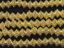 Copper  Rondelle 9x9x5mm 18KGP half or 1strand beads (aprx.7inch/18cm)