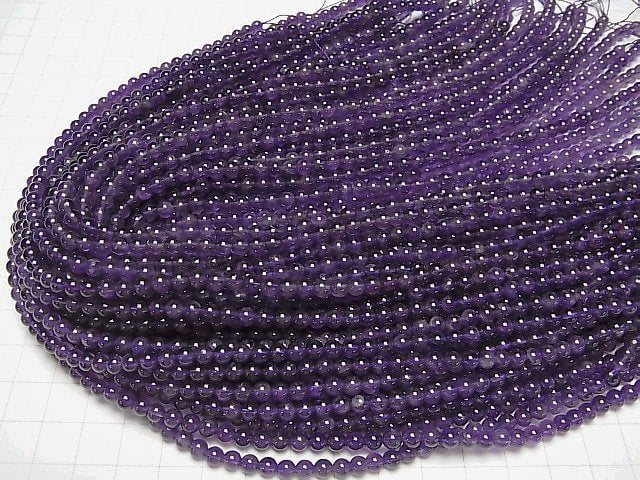 [Video] Amethyst AA Round 4.5mm 1strand beads (aprx.15inch / 37cm)