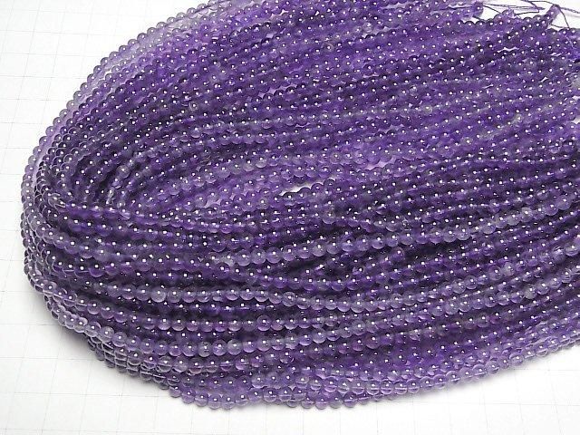 [Video] Amethyst AA++ Round 4.5mm 1-strand beads (approx. 15 inches/37 cm)