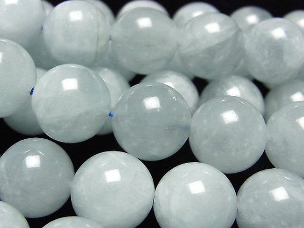 Aquamarine, Round Gemstone Beads