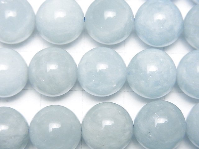 [Video] Mozambique Aquamarine AA+ Round 12mm half or 1strand beads (aprx.15inch/37cm)