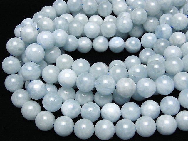 [Video] Mozambique Aquamarine AA+ Round 12mm half or 1strand beads (aprx.15inch/37cm)