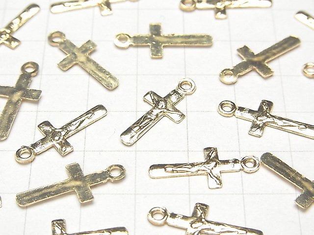 14KGF Charm 20.5x9mm Cross 1pc