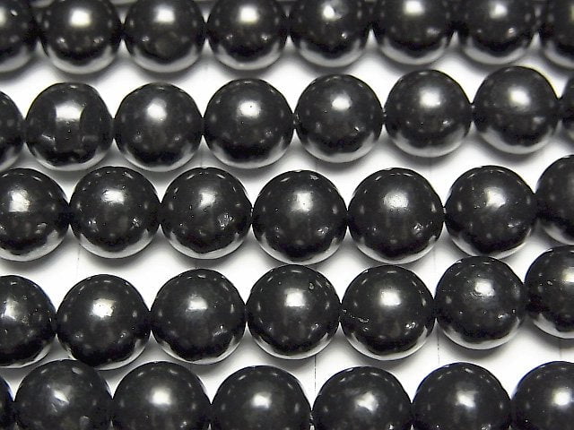 [Video] Russia Shungite AAA Round 8mm 1strand beads (aprx.15inch/37cm)