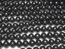[Video] Russia Shungite AAA Round 8mm 1strand beads (aprx.15inch/37cm)