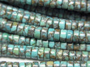 [Video] Blue Copper Turquoise AAA Rondelle (Heishi) 4x4x2mm half or 1strand beads (aprx.15inch/38cm)