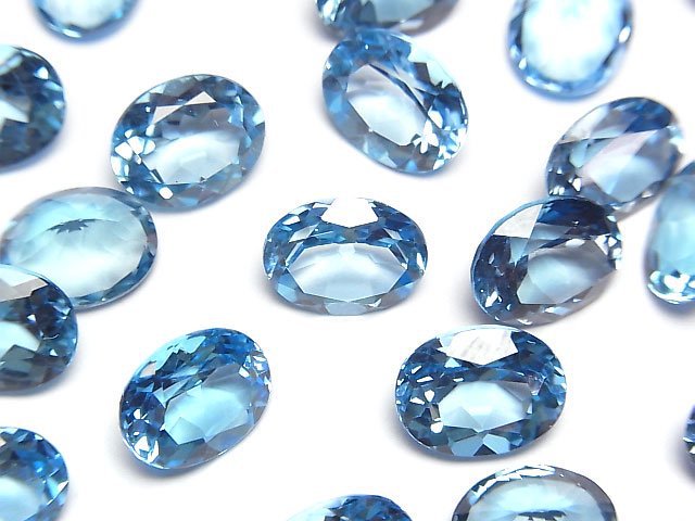 Oval, Topaz, Undrilled (No Hole) Gemstone Beads