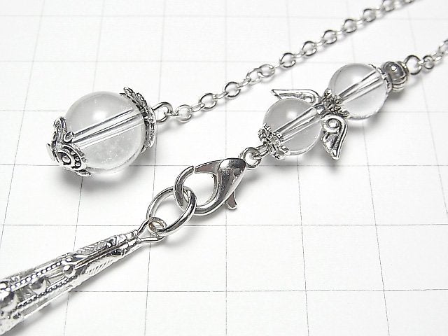 [Video] Crystal AA++ Pendulum 70x16x16mm with chain Silver color 1pc