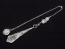 [Video] Rose Quartz AA++ Pendulum 70x16x16mm with chain Silver color 1pc