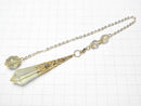 [Video] Lemon Quartz AA++ Pendulum 70x16x16mm with chain Gold color 1pc