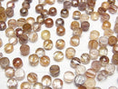 [Video]High Quality Copper Rutilated Quartz AAA Round Cabochon 4x4mm 5pcs
