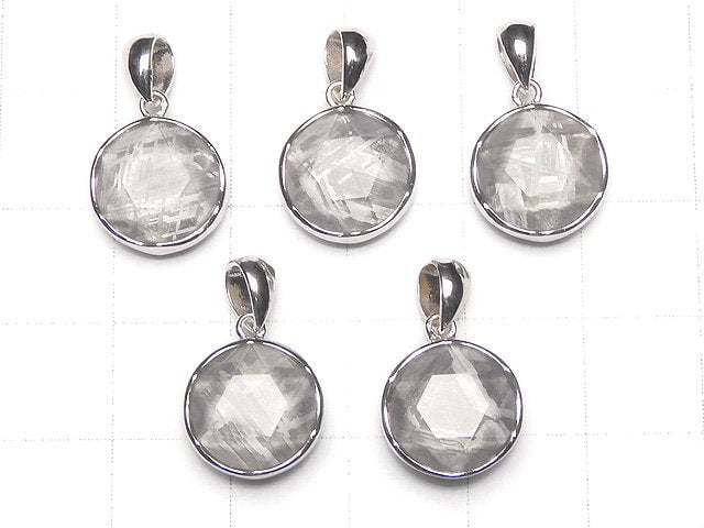 [Video] Meteorite Natural Color Pendant Both Side Finish 12mm Silver925