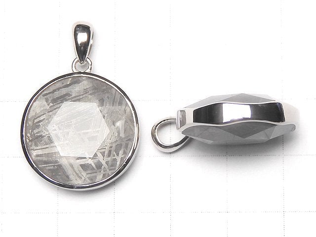 [Video] Meteorite Natural Color Pendant Both Side Finish 20mm Silver925