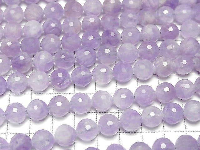 [Video] High Quality! Lavender Amethyst AA++ 128Faceted Round 9mm half or 1strand beads (aprx.15inch / 37cm)