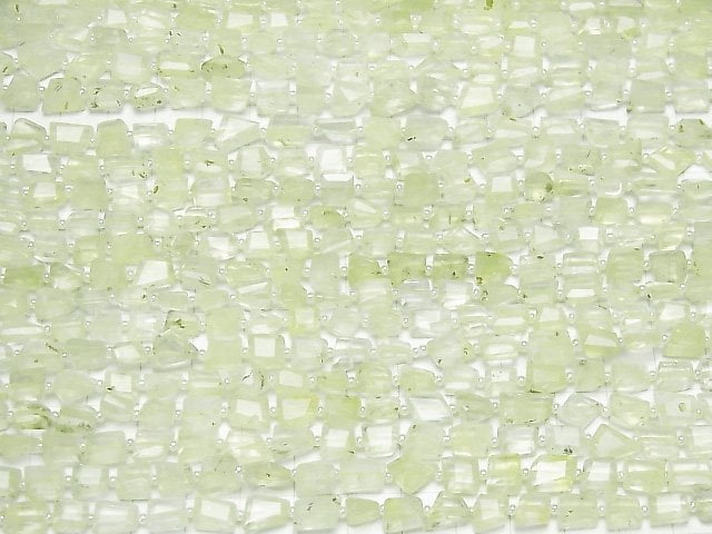 [Video] Prehnite AA++ Faceted Nugget 1strand beads (aprx.14inch / 34cm)