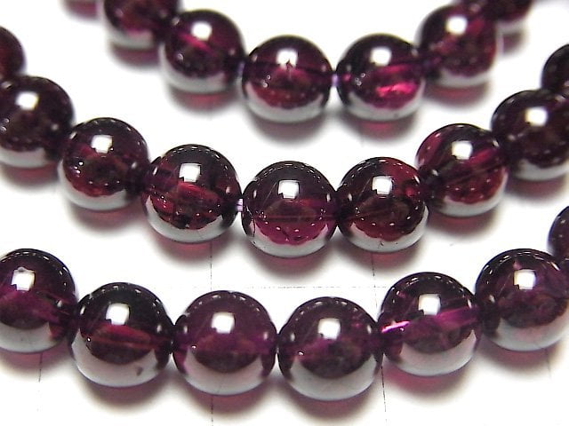 [Video] Rhodolite Garnet AAA Round 6mm Bracelet