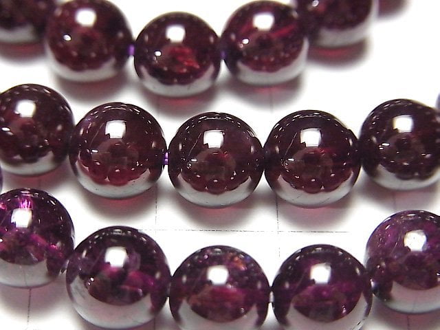 [Video] Rhodolite Garnet AAA Round 8mm Bracelet