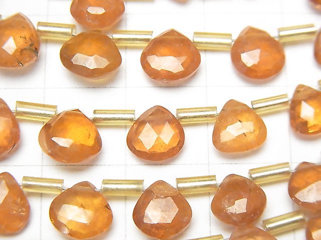 [Video] High Quality Hessonite Garnet AAA- Chestnut Faceted Briolette 1strand beads (aprx.7inch / 18cm)