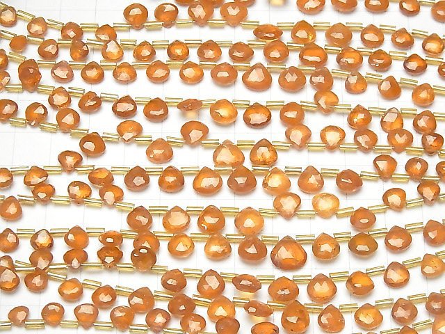 [Video] High Quality Hessonite Garnet AAA- Chestnut Faceted Briolette 1strand beads (aprx.7inch / 18cm)