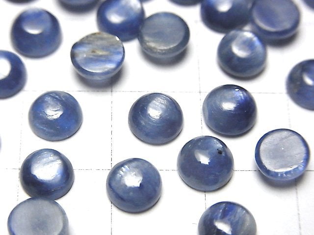 [Video]Kyanite AAA Round Cabochon 6x6mm 3pcs