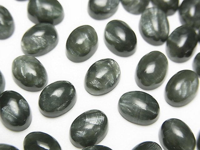 Cabochon, Seraphinite Gemstone Beads