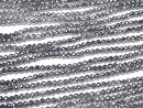 [Video]High Quality! Hematite Faceted Round 3mm Silver Coated 1strand beads (aprx.15inch/36cm)