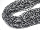 [Video]High Quality! Hematite Faceted Round 3mm Silver Coated 1strand beads (aprx.15inch/36cm)