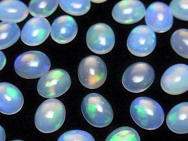[Video]High Quality Ethiopian Opal AAA Oval Cabochon 10x8mm 2pcs