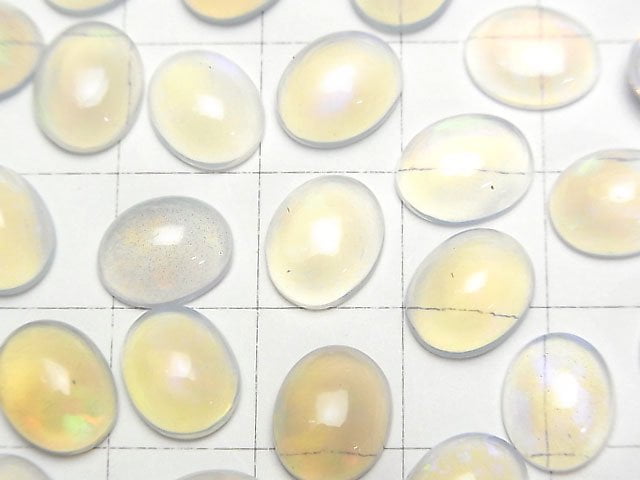 [Video] High Quality Ethiopia Opal AAA Oval Cabochon 10x8mm 2pcs