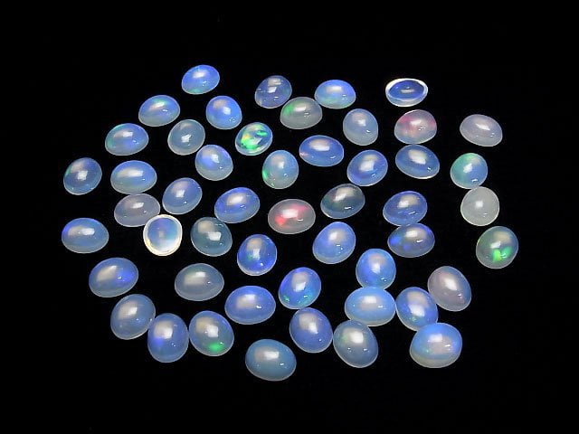 [Video] High Quality Ethiopia Opal AAA Oval Cabochon 10x8mm 2pcs