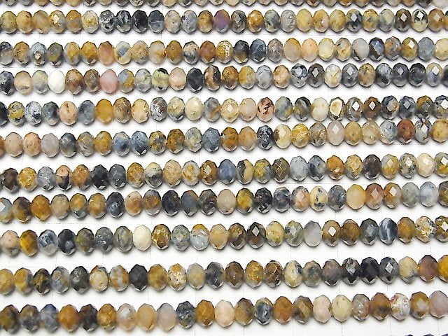 [Video] High Quality! Pietersite AAA- Faceted Button Rondelle 5.5x5.5x4mm 1strand beads (aprx.15inch / 37cm)
