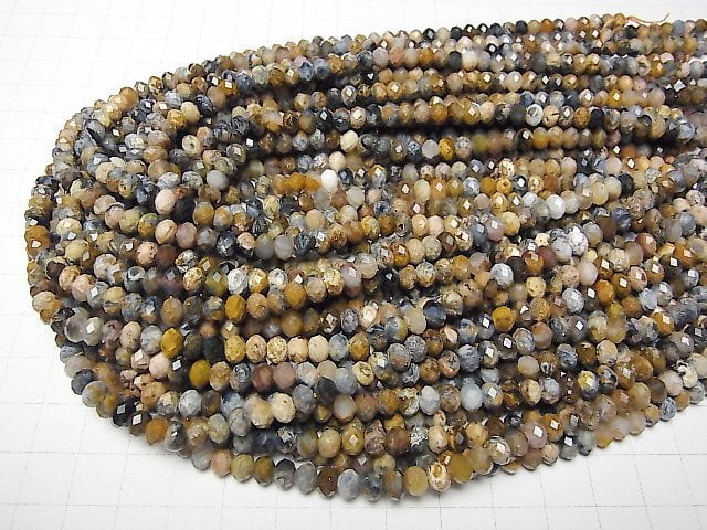 [Video] High Quality! Pietersite AAA- Faceted Button Rondelle 5.5x5.5x4mm 1strand beads (aprx.15inch / 37cm)