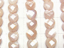 [Video] High quality pink Shell Vertical Hole Heart cut 6x6mm 1/4 or 1strand beads (aprx.15inch/38cm)