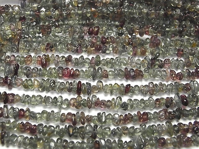 [Video]Multi color Green Sapphire AA++ Chips (Small Nugget) half or 1strand beads (aprx.15inch/38cm)