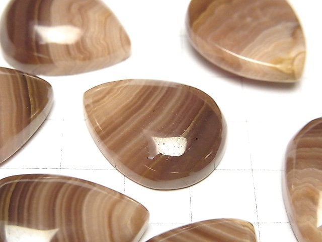 [Video] Brown Color Rhodochrosite AA++ Pear shape Cabochon 1pc